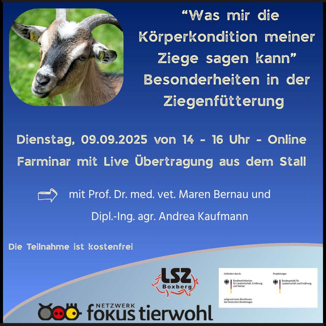 Einladung Farminar Ziegenfütterung